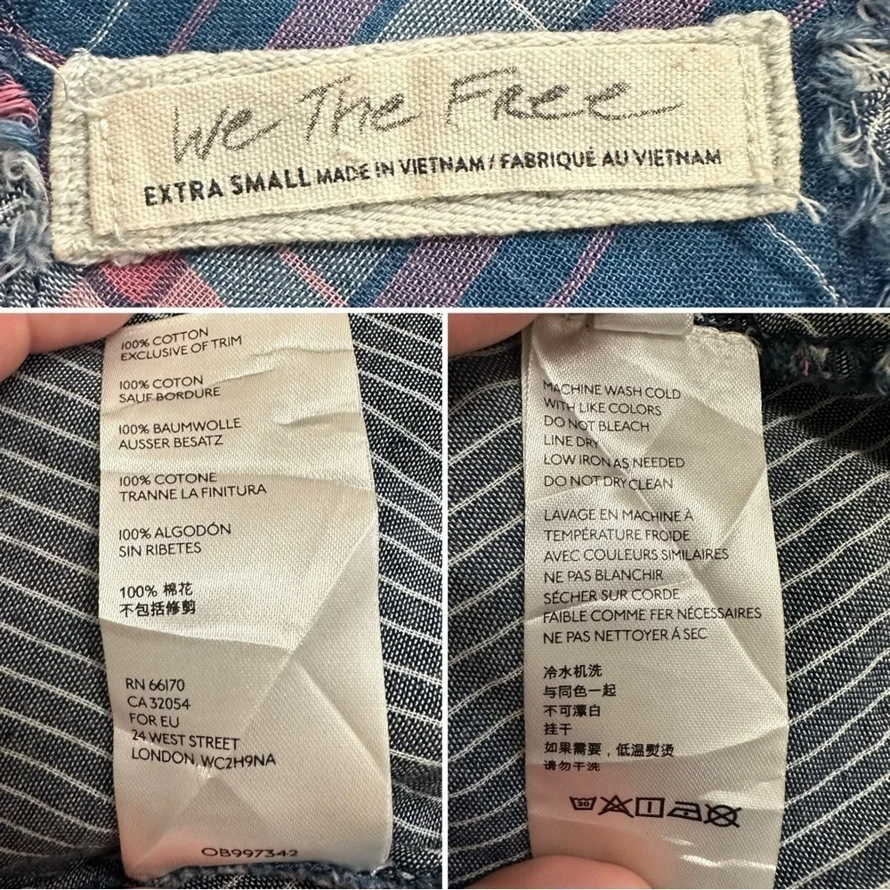 Free People We the Free Seeking Starlight Oversized Plaid Button Down, Size XS
